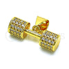 Dije Elegante 05.342.0139 Oro Laminado, con Blanca Micro Pave, Pulido, Tono Dorado