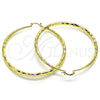 Argolla Extra Grande 02.213.0441.70 Oro Laminado, Diseño de Hueco, Diamantado, Tono Dorado