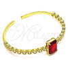 Aro Individual 07.341.0039.1 Oro Laminado, con Granate and Blanca Zirconia Cubica, Pulido, Tono Dorado (05 MM Thickness, One size fits all)