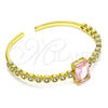 Aro Individual 07.341.0039.2 Oro Laminado, con Rosado and Blanca Zirconia Cubica, Pulido, Tono Dorado (05 MM Thickness, One size fits all)