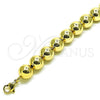 Pulsera Elegante 03.341.0192.08 Oro Laminado, Diseño de Bola, Pulido, Tono Dorado (10 MM Thickness, 8 Inches Length)