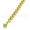 Pulsera Elegante 03.341.0193.07 Oro Laminado, Diseño de Bola, Pulido, Tono Dorado (06 MM Thickness, 7 Inches Length)