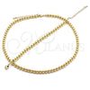 Collar y Pulsera 06.341.0006 Oro Laminado, Diseño de Bola, Pulido, Tono Dorado