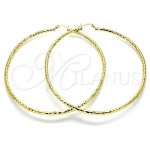 Argolla Extra Grande 02.213.0238.80 Oro Laminado, Diamantado, Tono Dorado