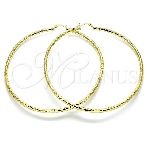 Argolla Extra Grande 02.213.0238.80 Oro Laminado, Diamantado, Tono Dorado