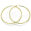 Argolla Extra Grande 02.213.0238.80 Oro Laminado, Diamantado, Tono Dorado