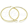 Argolla Extra Grande 02.213.0245.1.80 Oro Laminado, Diamantado, Tono Dorado