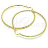Argolla Extra Grande 02.213.0246.1.80 Oro Laminado, Diamantado, Tono Dorado