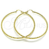 Argolla Extra Grande 02.213.0246.1.80 Oro Laminado, Diamantado, Tono Dorado