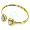 Aro Individual 07.381.0001 Oro Laminado, con Blanca Zirconia Cubica and Blanca Micro Pave, Pulido, Tono Dorado (05 MM Thickness, One size fits all)