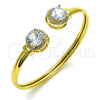 Aro Individual 07.381.0001 Oro Laminado, con Blanca Zirconia Cubica and Blanca Micro Pave, Pulido, Tono Dorado (05 MM Thickness, One size fits all)