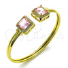 Aro Individual 07.381.0002.2 Oro Laminado, con Rosado Zirconia Cubica and Blanca Micro Pave, Pulido, Tono Dorado (05 MM Thickness, One size fits all)