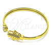 Aro Individual 07.381.0017 Oro Laminado, Diseño de Mano de Dios, con Blanca Micro Pave and Blanca Zirconia Cubica, Pulido, Tono Dorado (05 MM Thickness, One size fits all)