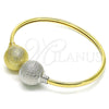 Aro Individual 07.383.0001 Oro Laminado, Diseño de Bola, Mate, Dos Tonos (05 MM Thickness, One size fits all)