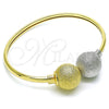Aro Individual 07.383.0001 Oro Laminado, Diseño de Bola, Mate, Dos Tonos (05 MM Thickness, One size fits all)