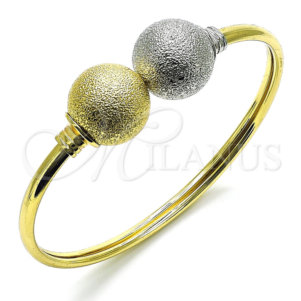 Aro Individual 07.383.0001 Oro Laminado, Diseño de Bola, Mate, Dos Tonos (05 MM Thickness, One size fits all)