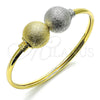 Aro Individual 07.383.0001 Oro Laminado, Diseño de Bola, Mate, Dos Tonos (05 MM Thickness, One size fits all)