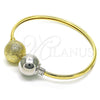 Aro Individual 07.383.0002 Oro Laminado, Diseño de Bola, Mate, Dos Tonos (05 MM Thickness, One size fits all)