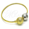 Aro Individual 07.383.0002 Oro Laminado, Diseño de Bola, Mate, Dos Tonos (05 MM Thickness, One size fits all)