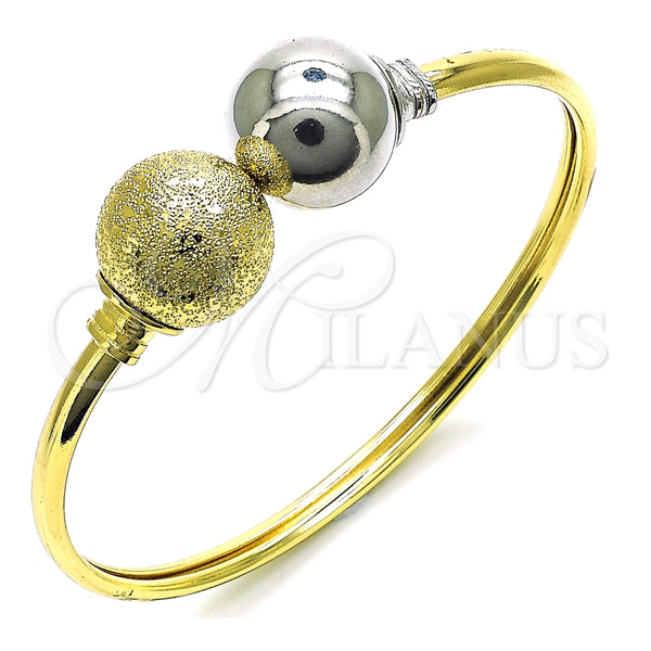 Aro Individual 07.383.0002 Oro Laminado, Diseño de Bola, Mate, Dos Tonos (05 MM Thickness, One size fits all)
