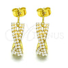 Arete Dormilona 02.379.0017 Oro Laminado, con Marfil Perla, Pulido, Tono Dorado
