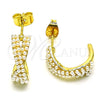 Arete Dormilona 02.379.0017 Oro Laminado, con Marfil Perla, Pulido, Tono Dorado