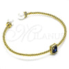 Aro Individual 07.228.0001.2 Oro Laminado, Diseño de Bola, con Zafiro Azul Zirconia Cubica and Marfil Perla, Pulido, Tono Dorado (03 MM Thickness, One size fits all)