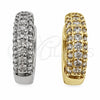 Argolla Huggie 02.195.0157.18 Oro Laminado, Diseño de Cluster, con Zirconia Cubica Blanca, Pulido, Tono Dorado
