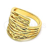 Anillo Elegante 01.233.0031.08 Oro Laminado, Diamantado, Tono Dorado (Size 8)