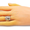 Anillo Elegante 01.233.0031.09 Oro Laminado, Diamantado, Tono Dorado (Size 9)