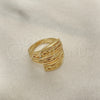 Anillo Elegante 01.233.0031.09 Oro Laminado, Diamantado, Tono Dorado (Size 9)