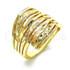 Anillo Elegante 01.233.0031.09 Oro Laminado, Diamantado, Tono Dorado (Size 9)