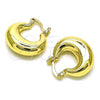 Argolla Pequeña 02.163.0158.20 Oro Laminado, Diseño de Hueco, Pulido, Tono Dorado