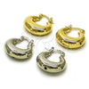Argolla Pequeña 02.163.0158.20 Oro Laminado, Diseño de Hueco, Pulido, Tono Dorado