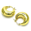 Argolla Mediana 02.163.0158.25 Oro Laminado, Diseño de Hueco, Pulido, Tono Dorado