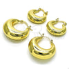 Argolla Mediana 02.163.0158.25 Oro Laminado, Diseño de Hueco, Pulido, Tono Dorado