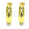Arete Dormilona 02.163.0160.30 Oro Laminado, Diseño de Hueco, Pulido, Tono Dorado
