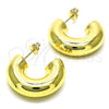 Arete Dormilona 02.163.0160.30 Oro Laminado, Diseño de Hueco, Pulido, Tono Dorado