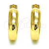 Arete Dormilona 02.163.0162.30 Oro Laminado, Diseño de Hueco, Pulido, Tono Dorado