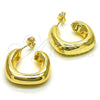 Arete Dormilona 02.163.0162.30 Oro Laminado, Diseño de Hueco, Pulido, Tono Dorado