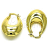 Argolla Pequeña 02.163.0165.25 Oro Laminado, Diseño de Hueco, Pulido, Tono Dorado