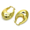 Argolla Pequeña 02.163.0165.25 Oro Laminado, Diseño de Hueco, Pulido, Tono Dorado