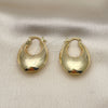 Argolla Pequeña 02.163.0165.25 Oro Laminado, Diseño de Hueco, Pulido, Tono Dorado
