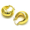 Argolla Pequeña 02.163.0166.20 Oro Laminado, Diseño de Hueco, Pulido, Tono Dorado