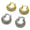 Argolla Pequeña 02.163.0167.20 Oro Laminado, Diseño de Hueco, Diamantado, Tono Dorado
