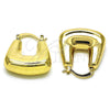 Argolla Pequeña 02.163.0177.25 Oro Laminado, Diseño de Hueco, Pulido, Tono Dorado