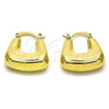 Argolla Pequeña 02.163.0177.25 Oro Laminado, Diseño de Hueco, Pulido, Tono Dorado