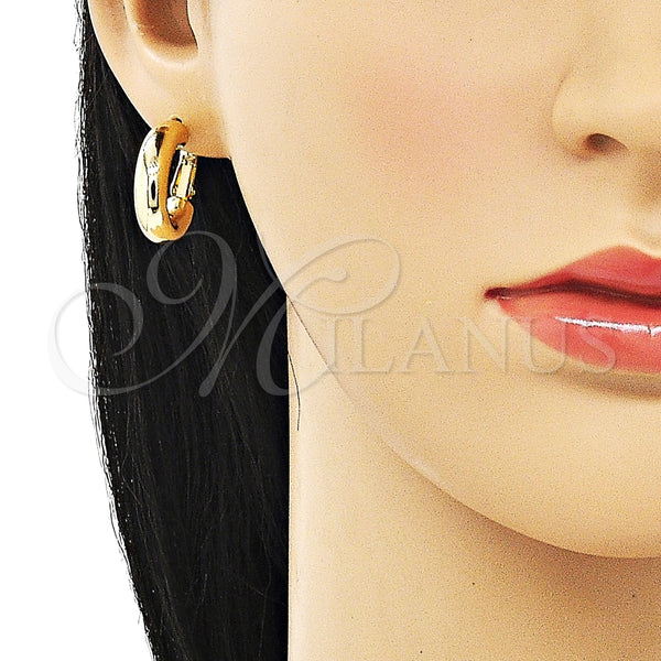 Argolla Pequeña 02.179.0005.20 Oro Laminado, Diseño de Hueco, Pulido, Tono Dorado