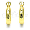 Argolla Pequeña 02.179.0005.20 Oro Laminado, Diseño de Hueco, Pulido, Tono Dorado