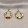 Argolla Pequeña 02.179.0005.20 Oro Laminado, Diseño de Hueco, Pulido, Tono Dorado
